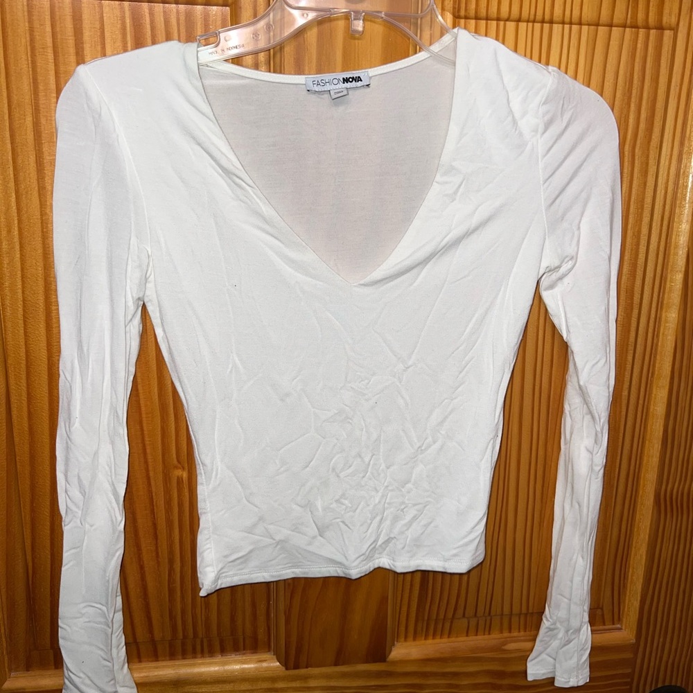 Fashion Nova Cropped Long Sleeve XS